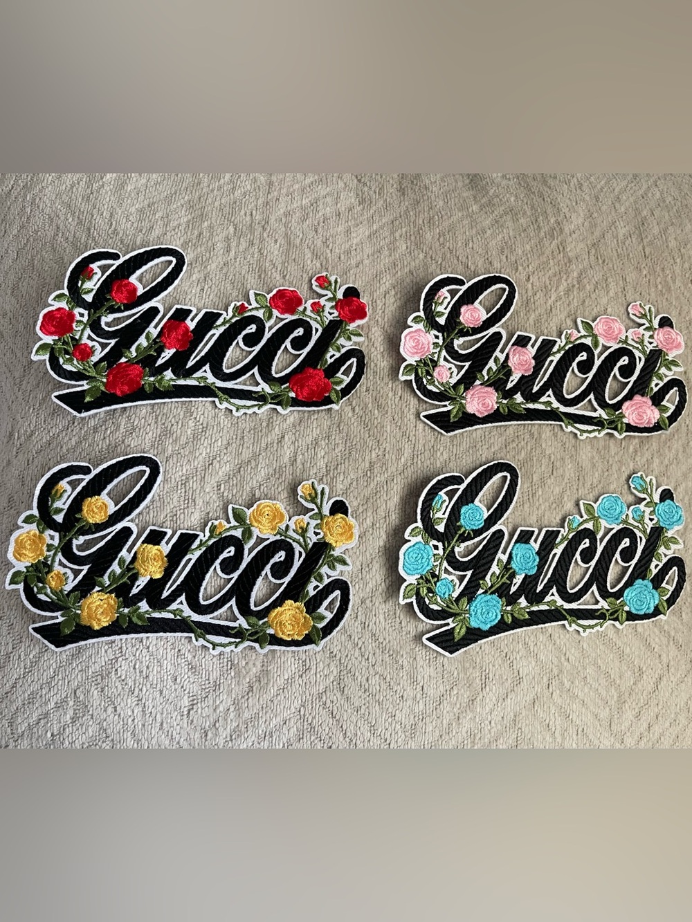 G Iron on Patch w/ Roses